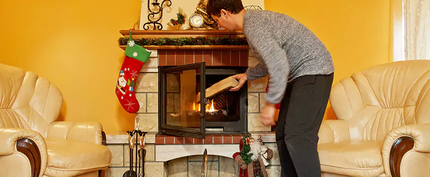 Rusted Metal Fireplace Restoration in Mission Bend, Texas